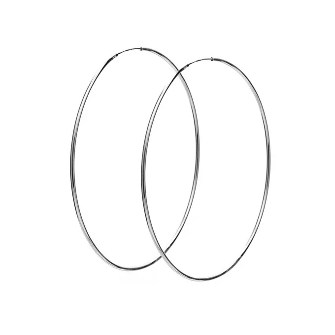 KOLCZYKI KOŁA 5 CM; SREBRNE
