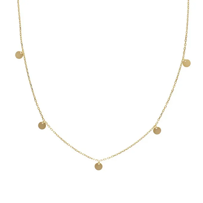 CHOKER Z BLASZKAMI; SREBRNY POZŁACANY