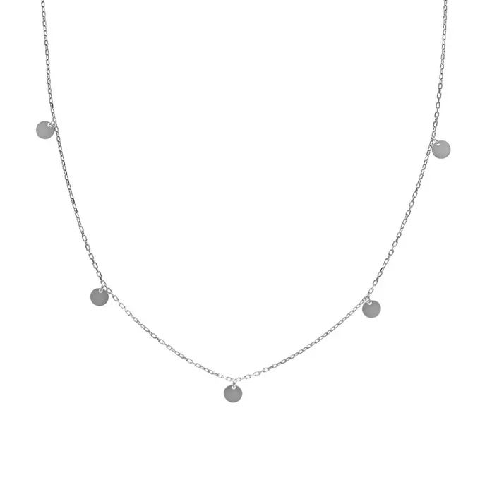 CHOKER Z BLASZKAMI; SREBRNY