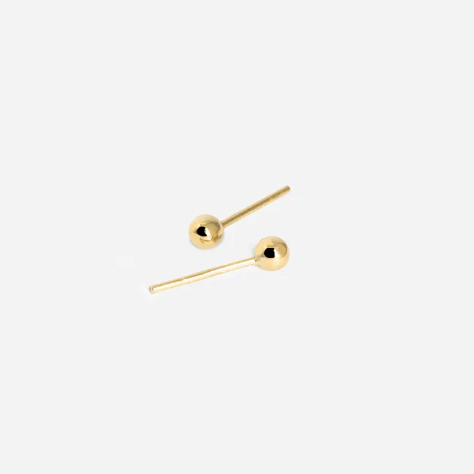 KOLCZYKI ZŁOTE KULKI 3 MM