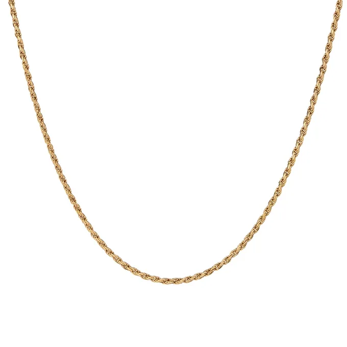 NASZYJNIK CORDA 1,5 MM; SREBRNY POZŁACANY