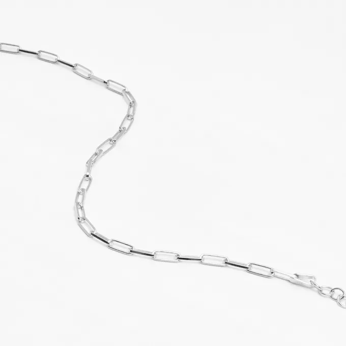 NASZYJNIK ŁAŃCUCH 4 MM; SREBRNY
