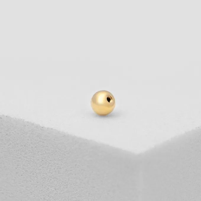 ZAPIĘCIE DO KOLCZYKA 3,5 MM; SREBRNE POZŁACANE