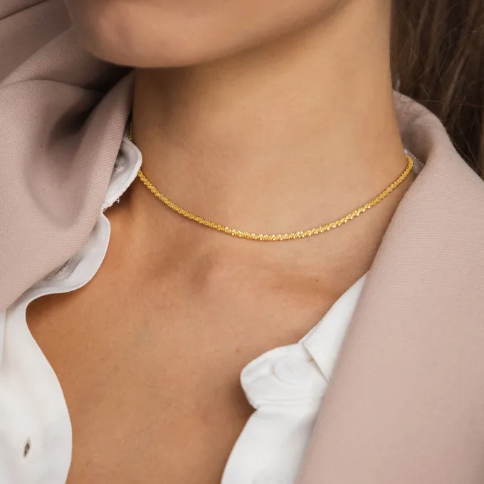 CHOKER POZŁACANY 2 MM