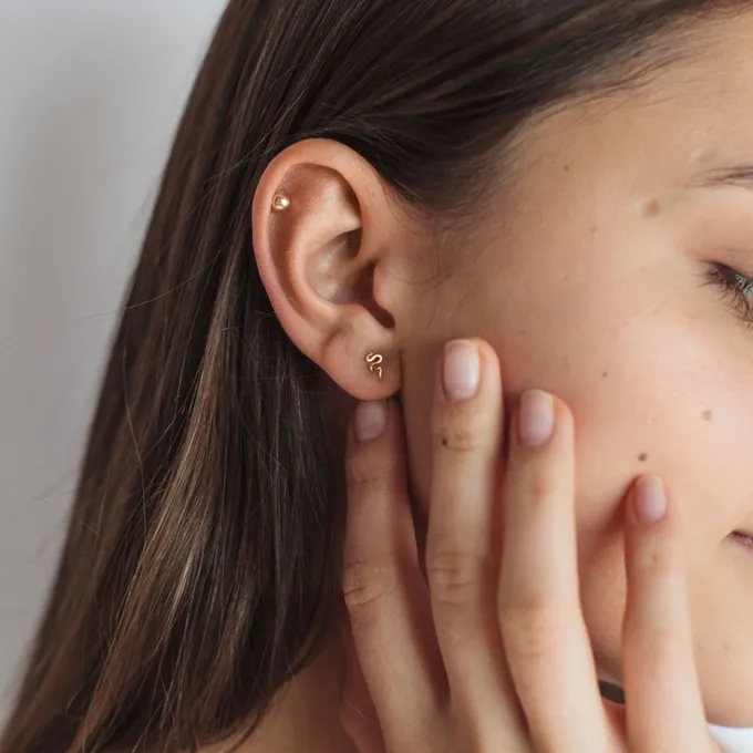 KOLCZYKI WĘŻE; SREBRNE POZŁACANE