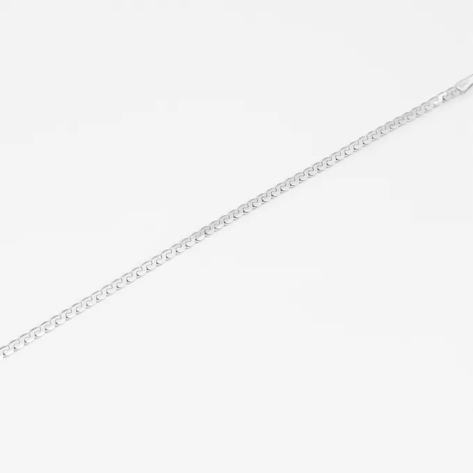 Bransoletka żmijka 2mm; serpentyna, srebrna