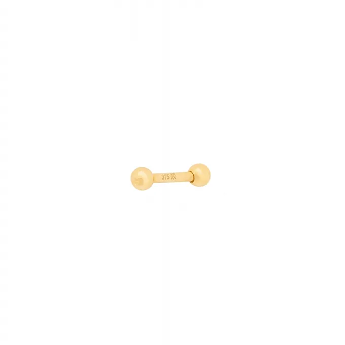 KOLCZYK Z KULECZKAMI 3 MM; ZŁOTY, DWUSTONNY