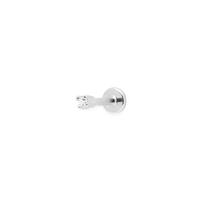 KOLCZYK Z CYRKONIĄ 1,5 MM; SREBRNY