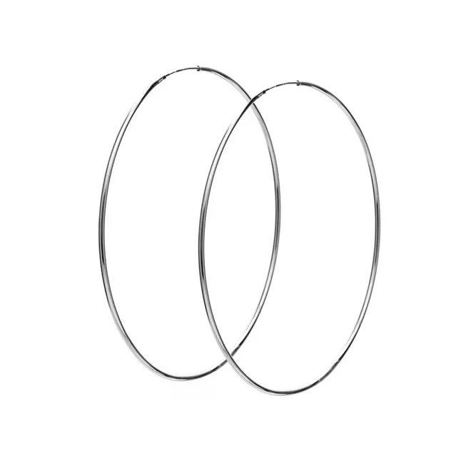 KOLCZYKI KOŁA 5 CM; SREBRNE