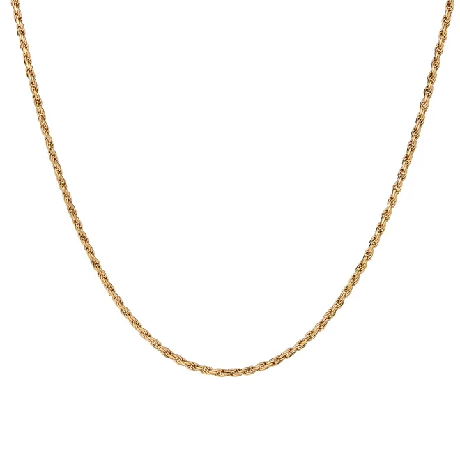 NASZYJNIK CORDA 1,5 MM; SREBRNY POZŁACANY
