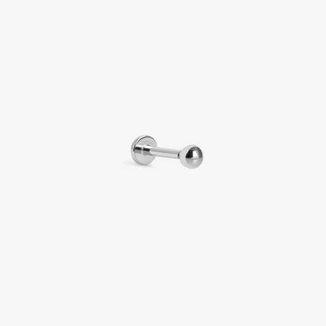 KOLCZYK Z KULECZKĄ 3 MM; SREBRNY
