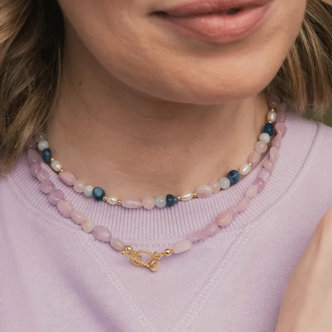 Choker z kamieniami; srebrny pozłacany