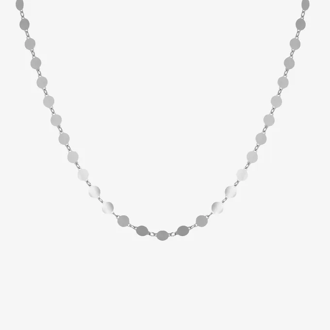 Choker z blaszek; srebrny