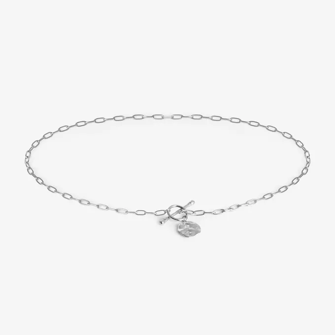Choker z gniecioną blaszką; rodowany