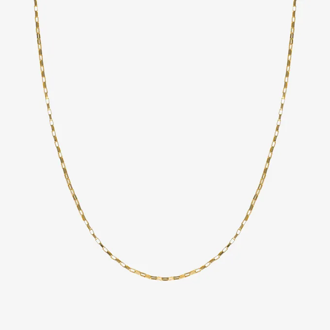 Łańcuszek delikatny 38 cm; złoty